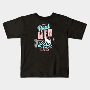 Real Men Love Cats Kids T-Shirt